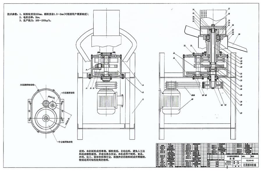 制粒機結(jié)構(gòu)示意圖